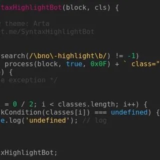 Syntax Highlight Bot - код