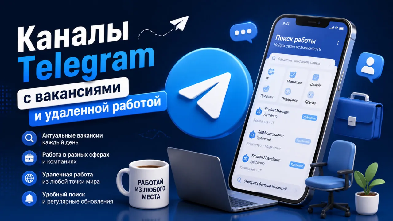 Работа и фриланс в Telegram: вакансии и удаленка